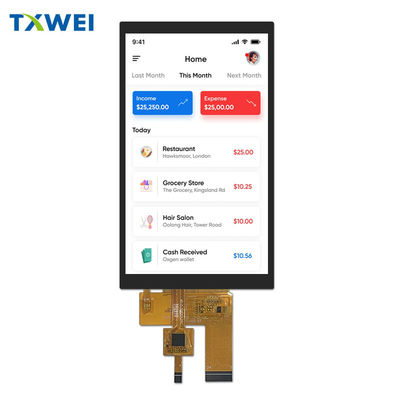 صفحه لمسی LCD 5 اینچی TFT 720 * 1280 رابط LVDS با وضوح بالا