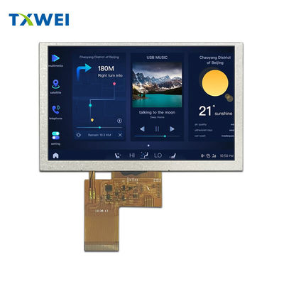 صفحه نمایش 5 اینچی TFT LCD با رابط RGB IPS نمایش کامل 800 * 480 با وضوح بالا TFT لمسی ظرفیت