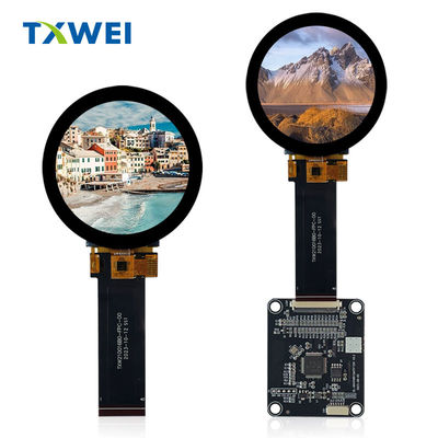 2.1 اینچ 480 * 480 دایره ای TFT صفحه نمایش LCD HDMI درایور هیئت مدیره با پورت سریال USART رابط