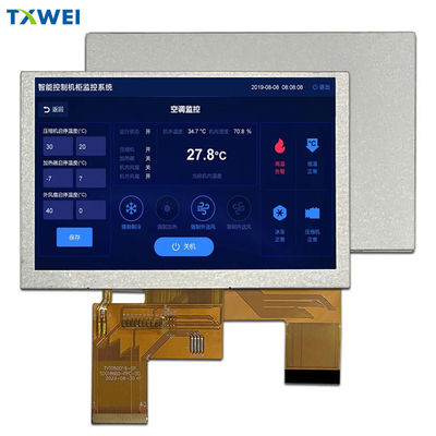5.0 اینچ LCD 800 * 480 رزولوشن RGB رابط کنترل صنعتی LCD پزشکی