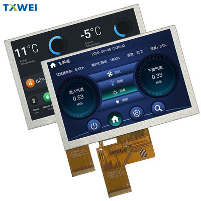 صفحه نمایش LCD 5 اینچی TFT IPS روشنایی بالا 800 * 480 صفحه نمایش با وضوح بالا