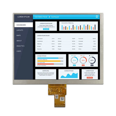 صفحه نمایش ال سی دی ناوبری خودرو با کیفیت بالا 8.0 اینچی IPS با رزولوشن 1024*768 پیکسل و محدوده دمایی وسیع